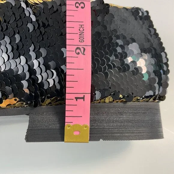 NEW AMALI Men's Slip On Gold/Black Sequins Loafers Flipp-428 size 15 - Picture 7 of 14